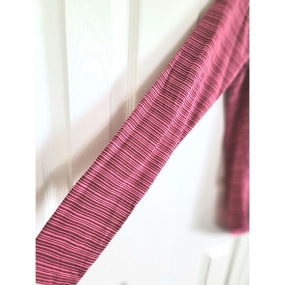 Athleta Cloudlight Stratus Striped Top Long‎ Sleeve Shirt  Pink Red Size XXS - Picture 3 of 5